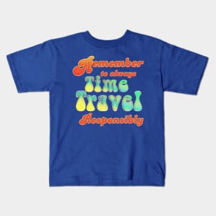 Retro Time Travel Graphic Kids T-Shirt